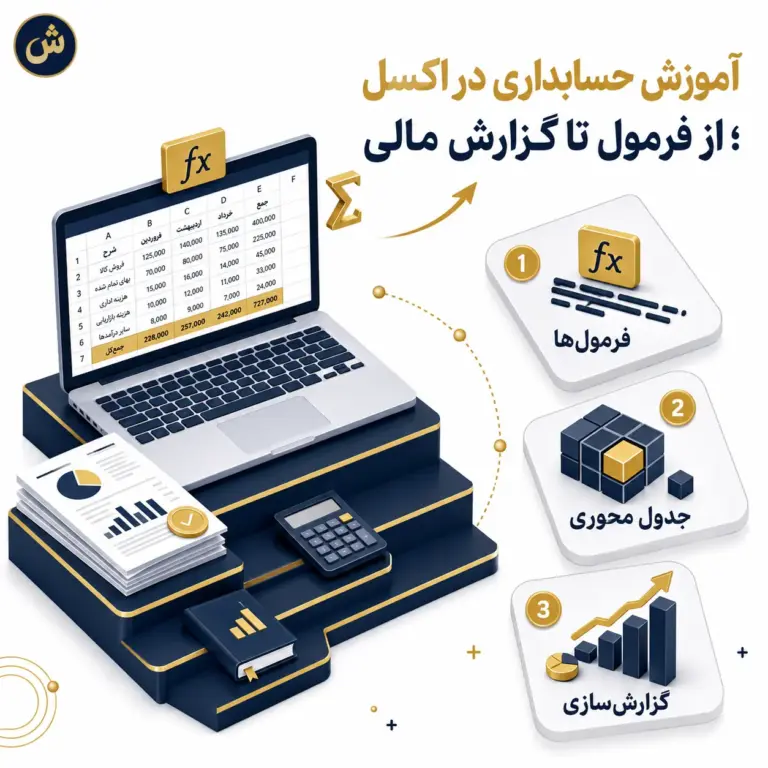 آموزش حسابداری در اکسل ؛ راهنمای فرمول‌ها و گزارش‌سازی با مثال عملی
