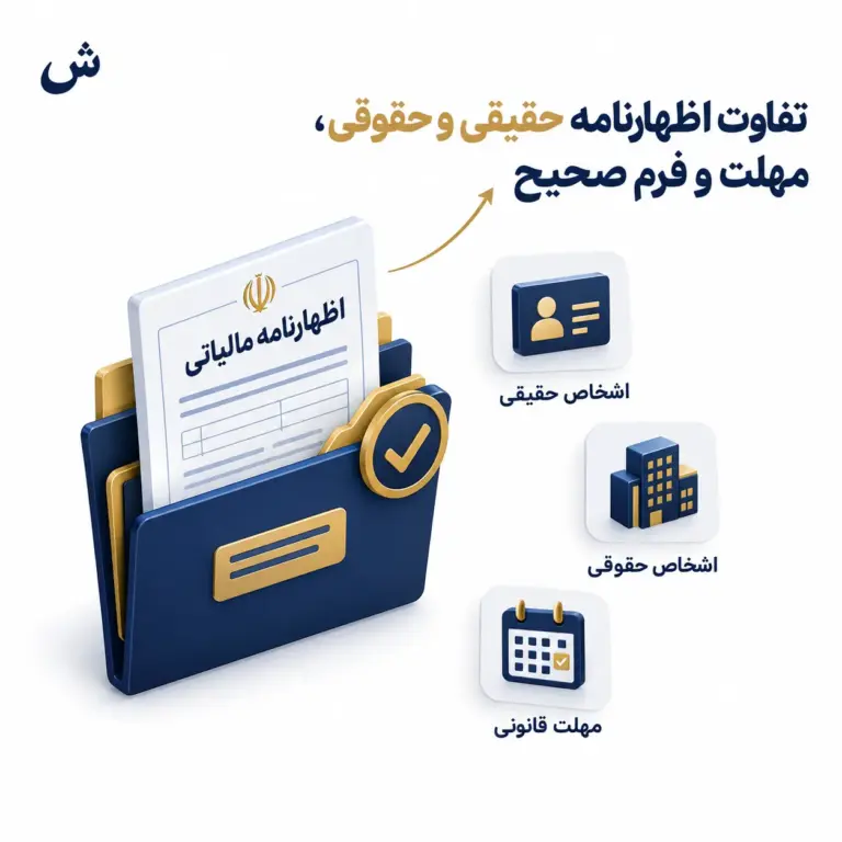 اظهارنامه حقیقی و حقوقی ۱۴۰۵: تفاوت، مهلت و فرم‌های صحیح