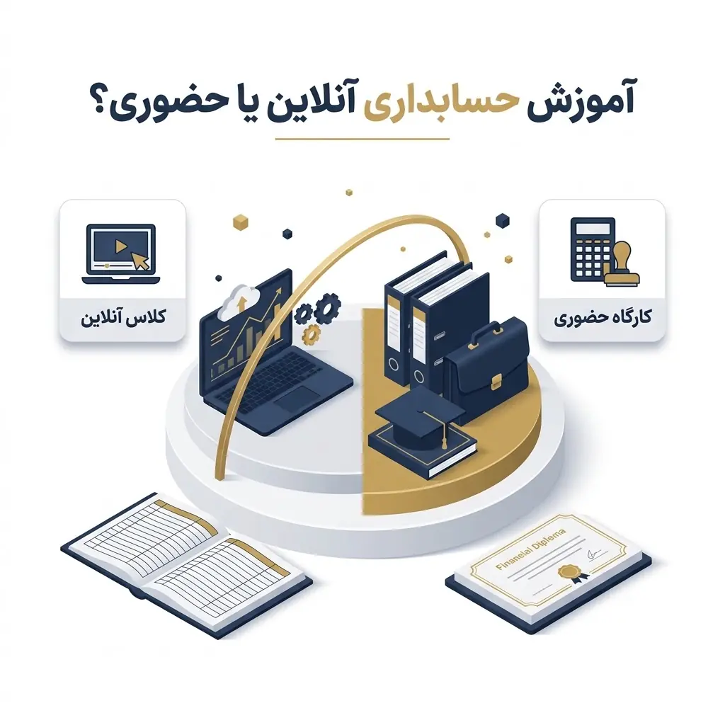 آموزش حسابداری آنلاین یا حضوری ؟ مقایسه کامل
